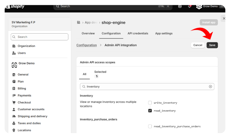 Step-8-generate-shopify-admin-api-token